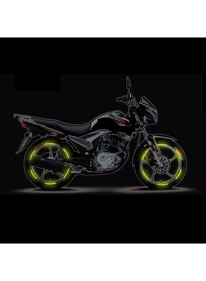 20 PCS Car Reflective Wheel Stickers,Decorative Electric Motorcycle,Bicycle,Car Wheel Hub Colorful Light-emitting Strip Creative Warning Body Stickers - Image 5