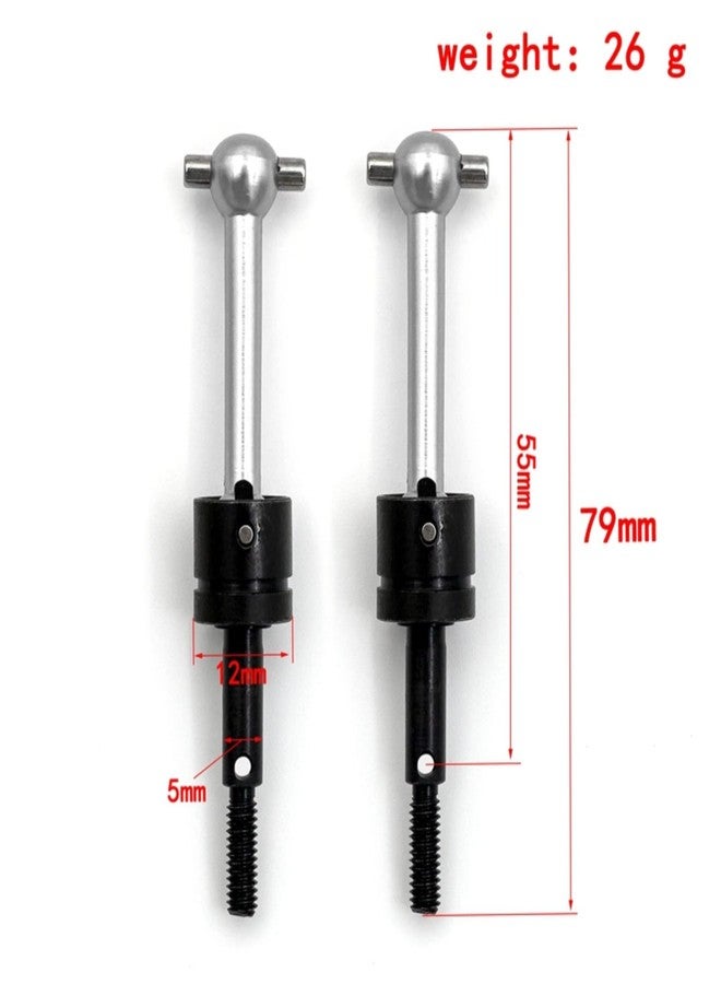 GoolRC 4PSC RC Drive Shaft, Tamiya Upgrades Drive Shaft Metal Universal CVD Drive Shaft Dogbone Joint Replacement for Tamiya TT01 TT02 1/10 Remote Control Car - Image 4