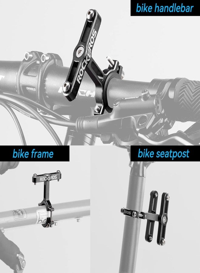 ROCKBROS Bike Bottle Cage Adapter Bicycle Seatpost Handlebar Water Bottle Mount Holder Adjustable Aluminum Bottle Cage for MTB Road Bike Beach Cruiser Black, 2 pieces - Image 5