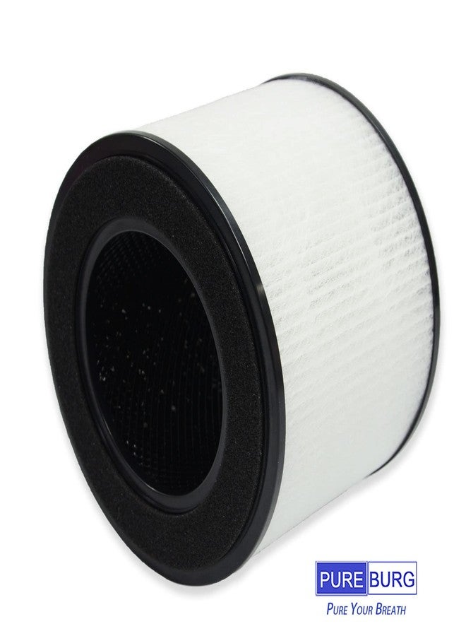 PUREBURG فلتر بديل من بيوربيرغ متوافق مع أجهزة تنقية الهواء هيموكس H02 وتيك كير TC-6020B، عبوة من قطعتين، فلتر H13 HEPA رباعي المراحل، فلتر كربون نشط، ينظف الهواء من المركبات العضوية المتطايرة والغبار - Image 3