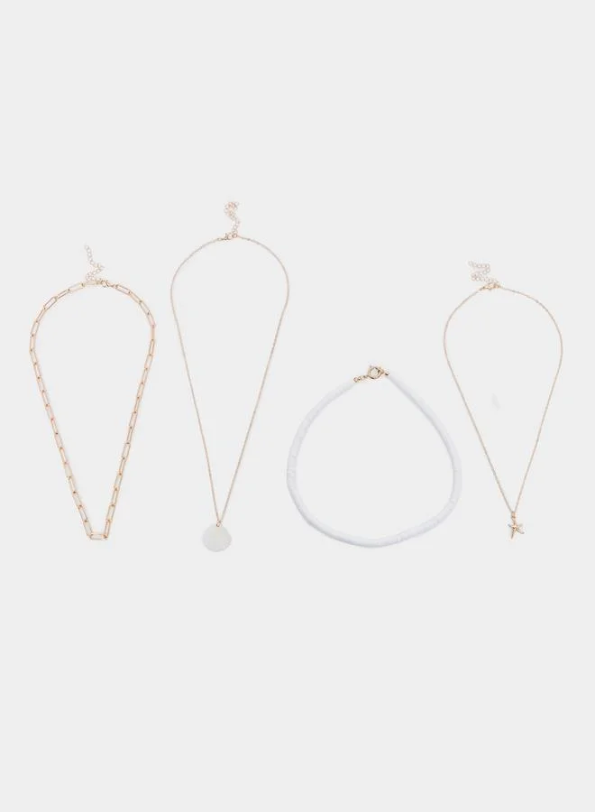 Set of 4 - Gold Layered Necklace