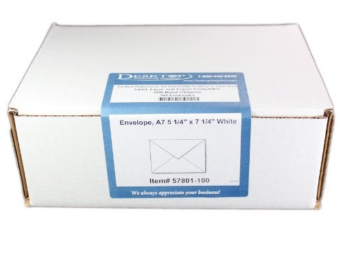 Desktop Publishing Supplies Envelopes, White A7 5 1/4" x 7 1/4" Pointed Flap - 100 Envelopes - Image 3