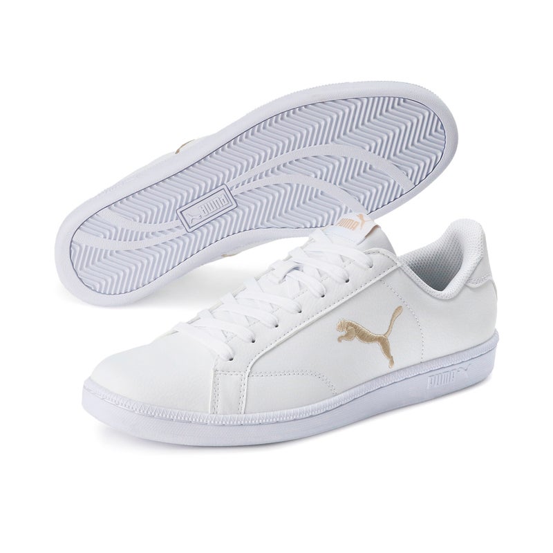 PUMA Smash Cat Leather Unisex White Sneakers - Image 4