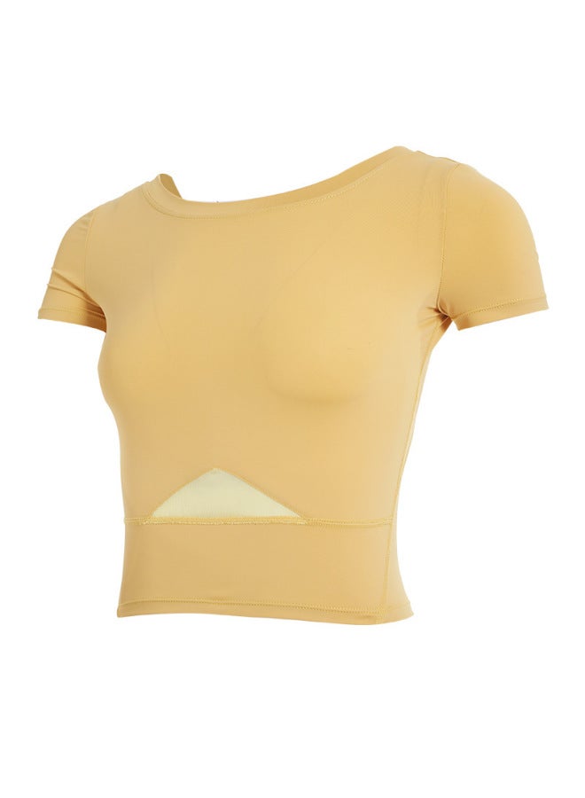Yoga Clothing Women's Quick-drying Breathable Mesh Sports Top Slimming Tight Clothes Short-sleeved Running Dance Fitness Clothes