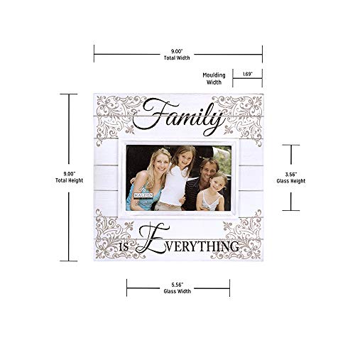 Malden International Designs Sun Washed Words Family Distressed Cream Picture Frame, 4x6, Cream - Image 3