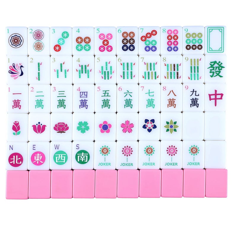 Arrowbash American Mahjong Set Only with 160 Mahjong Tiles 1.2-inch American Mah Jong Set Hand Carved Pattern for Adult Social Party, Mah Jong Lovers Gift - Image 1