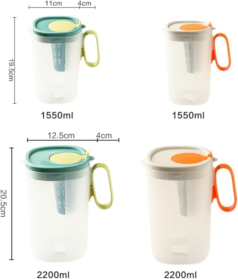 Large Capacity 1550ml Bianco Cold Brew Tea Pitcher Refrigerator Beverage Bottle - Image 4
