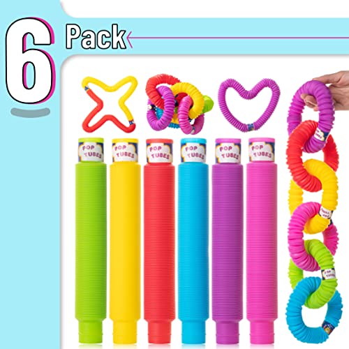 Mr. Pen Mr Pen Pop Tubes Sensory Toys 6 Pack Large Pop Tubes - Image 5