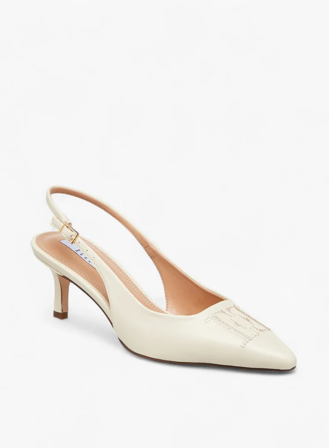 ELLE Women's Pointed Toe Shoes with Stiletto Heels and Buckle Closure