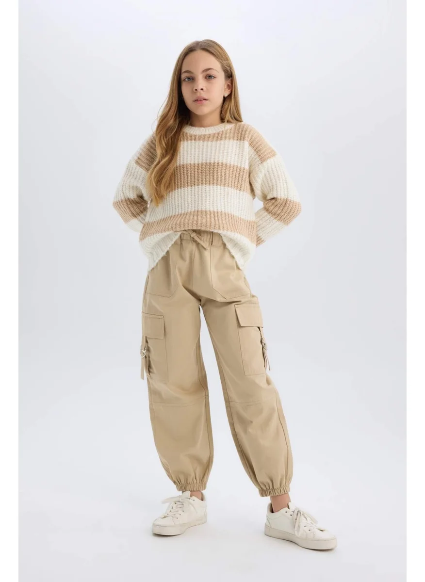 ديفاكتو Girls Parachute Cargo Jogger Leg Cotton Pants D7608A825SP
