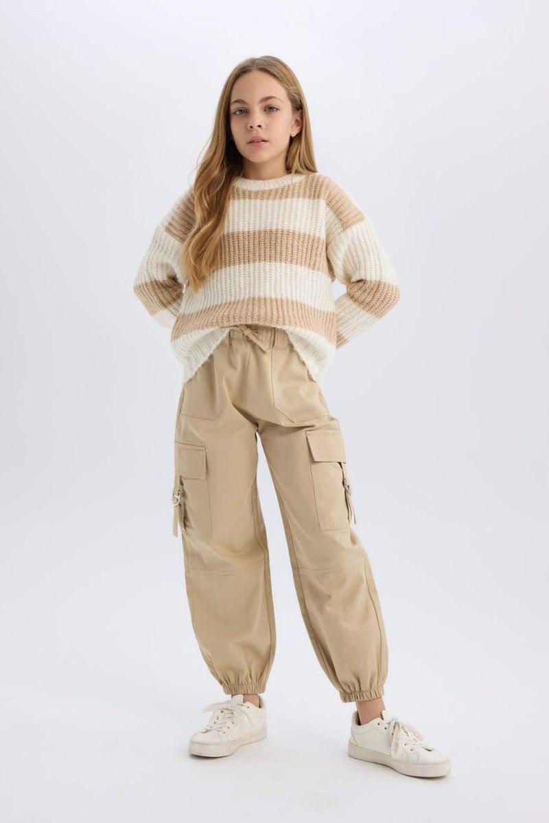 DeFacto Girls Parachute Cargo Jogger Leg Cotton Pants D7608A825SP - Image 2