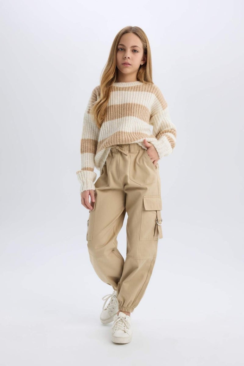 DeFacto Girls Parachute Cargo Jogger Leg Cotton Pants D7608A825SP - Image 3