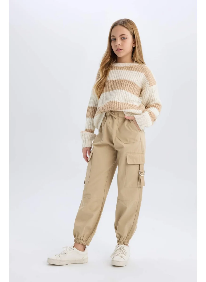 ديفاكتو Girls Parachute Cargo Jogger Leg Cotton Pants D7608A825SP