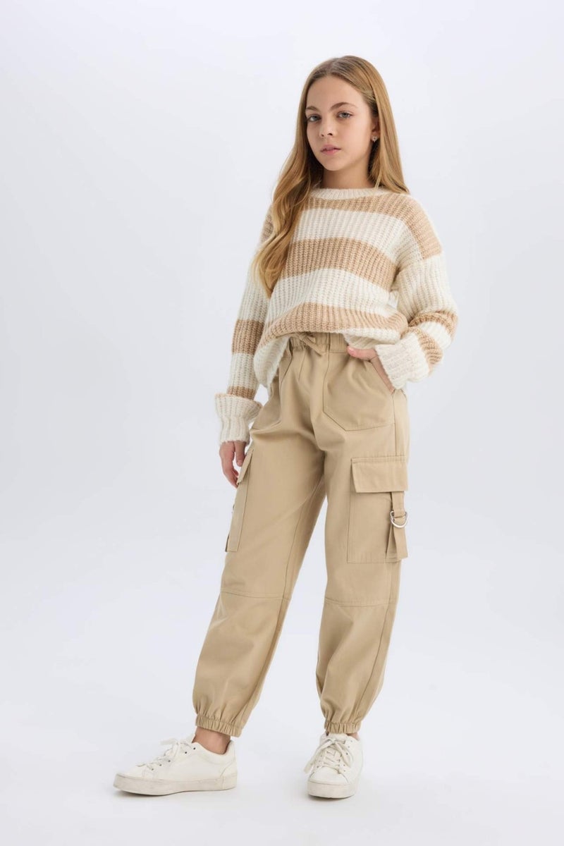 DeFacto Girls Parachute Cargo Jogger Leg Cotton Pants D7608A825SP - Image 1