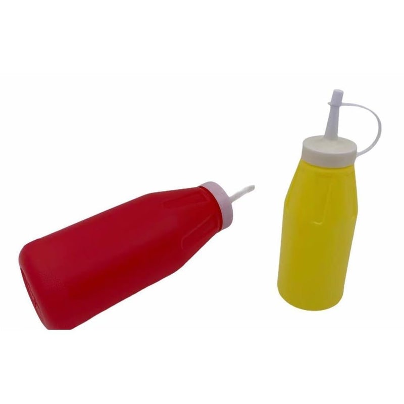 Cyrox Vinegar Oil Ketchup Sauce Bottle, Honey Chutney Salad Dressing Condiment Squeeze Bottle for Home Hotel Restaurant (2Pcs) - Image 3
