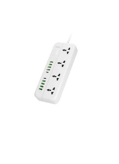 porodo Porodo Blue 4 Universal Sockets Power Strip8 built-in USB A outputs and 2 USB C  - Image 1