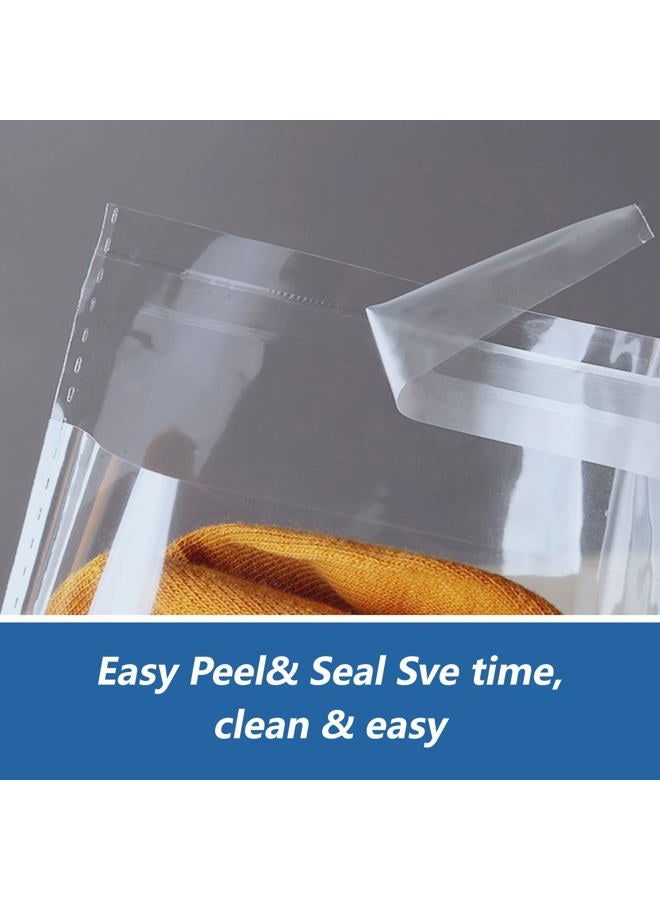WEPOLY 10" x 13" (100 Count) Clear Cellophane Bags - Self Sealing Cello Plastic Poly Bags- for Art Prints, Photos, Documents, Clothing, T-Shirt - Image 5
