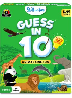 Skillmatics Guess in 10 Animal Kingdom, Perfect for Boys, Girls, Kids, Teens, Adults Who Love Animals, Trivia Games, Animal Card Games, Travel Games, Gifts for Ages 6, 7, 8, 9, 10, and Up  - Image 1