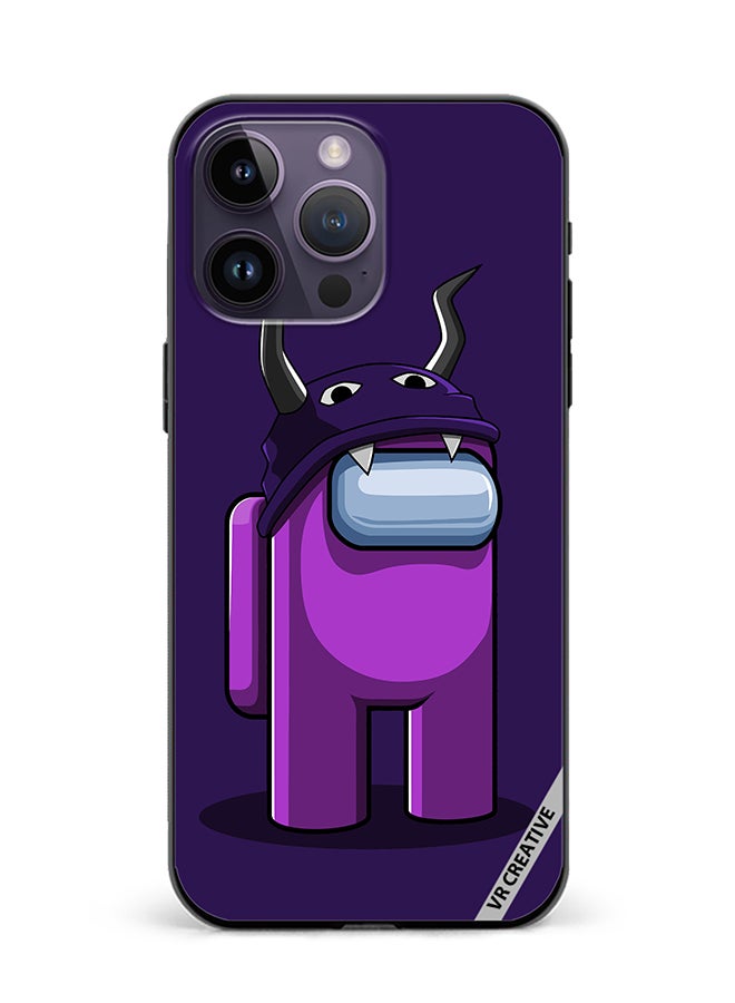 VR CREATIVE Protective Case Cover For Apple iPhone 16 Pro Max Popular Game Among Us In Halloween Design Multicolour