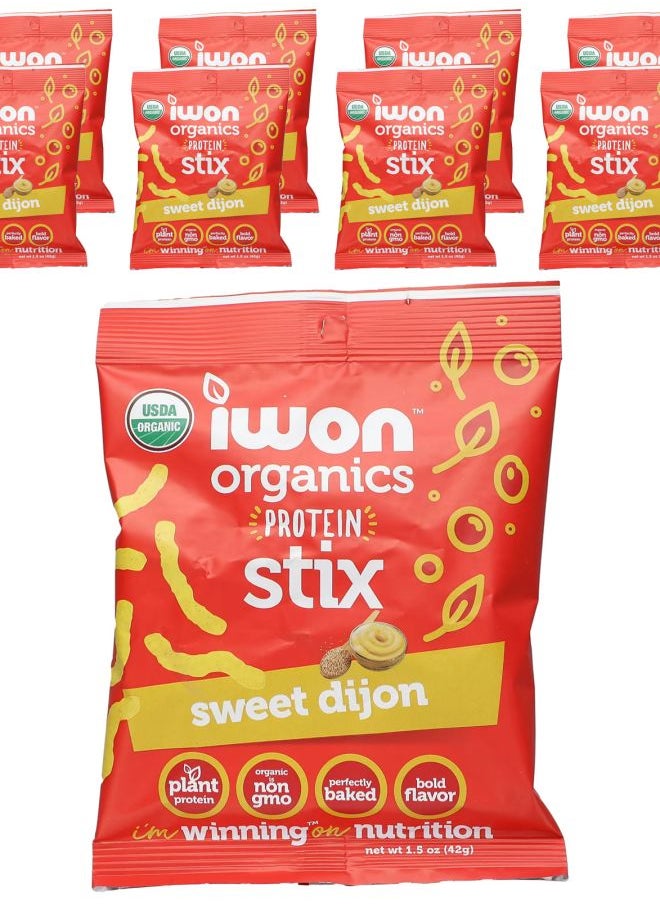 iwon Organics Protein Stix Sweet Dijon 8 Bags 1.5 oz (42 g) Each 