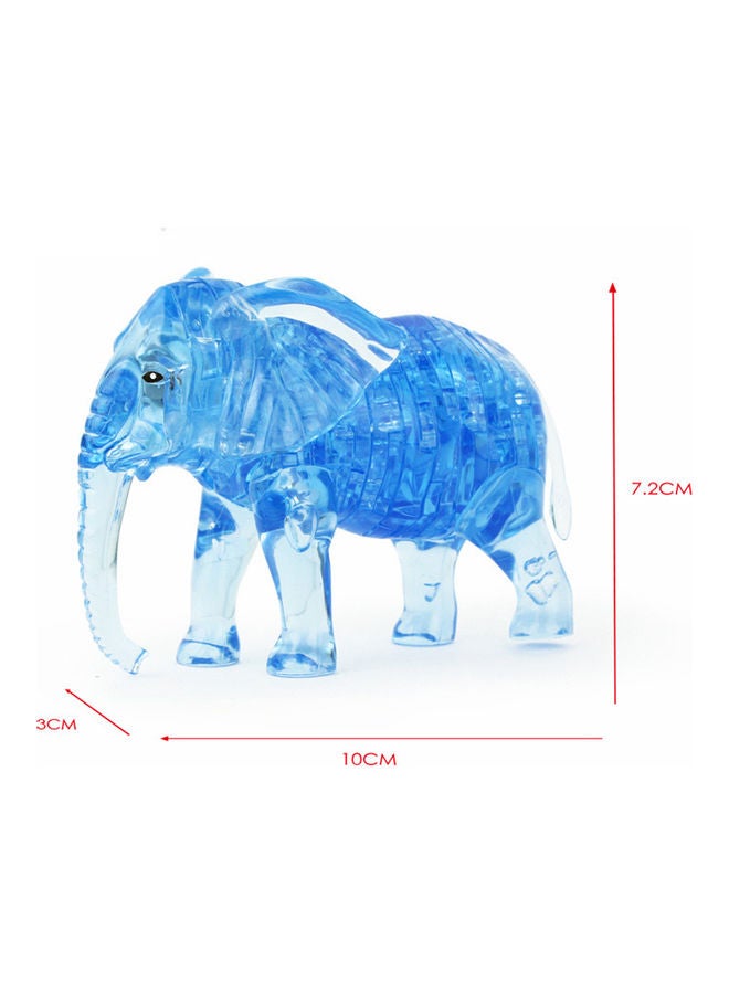 طقم أحجية تركيب الصور المقطعة بتصميم فيل كريستالي ثلاثي الأبعاد