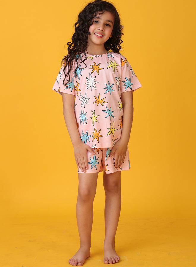 Anthrilo All-Over Star Print Short Sleeve T-Shirt and Shorts Set - Image 3