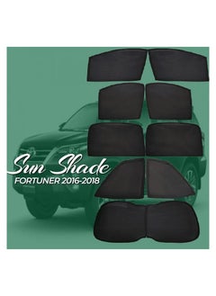 TOYOTA 9-Piece Custom Sun Shade Set for TOYOTA FORTUNER 2016-2018, Full Window Protection, UV Blocker for Front, Side, and Rear Windows  - Image 1