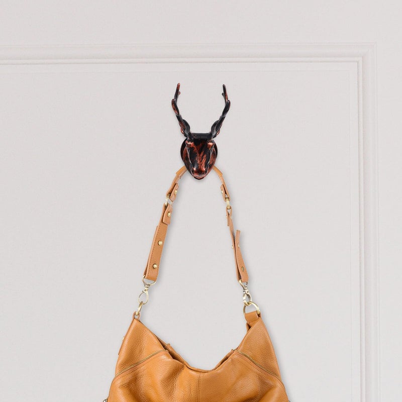 Deer Antler Wall Hook Straight Rod Coat Key Holder For Home Living Room Bathroom Storage Organizer - Image 5