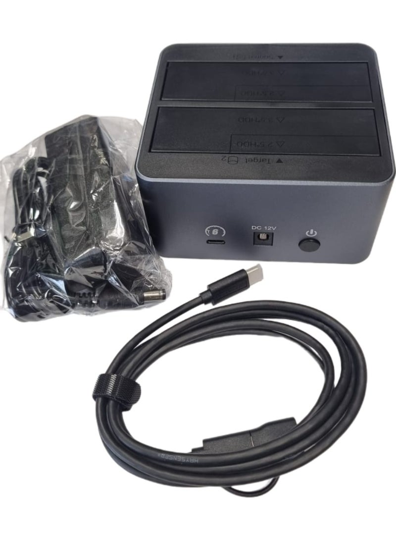 Haysenser Dual Bay Docking Station – 2.5”/3.5” SATA SSD/HDD Support - Image 5