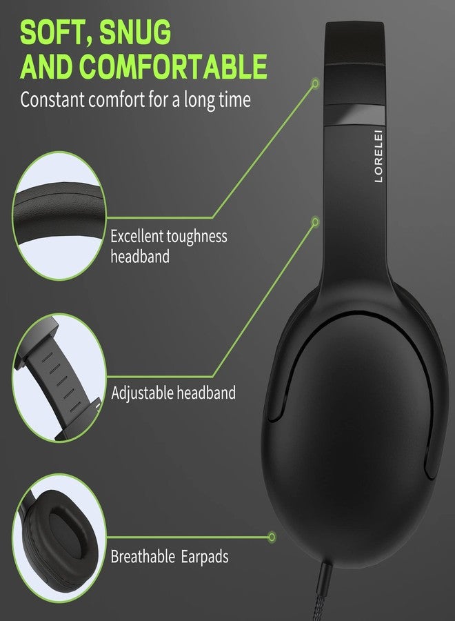 LORELEI E5 Wired Headphones (Black) - Image 2