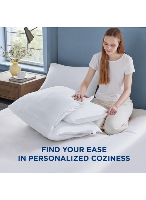 Bedsure Fluffy Adjustable Layer Queen Pillows - Soft Pillows Queen Size Set of 2, Luxury Bed Pillows for Sleeping, Firm Pillows for Side, Back, Stomach Sleepers