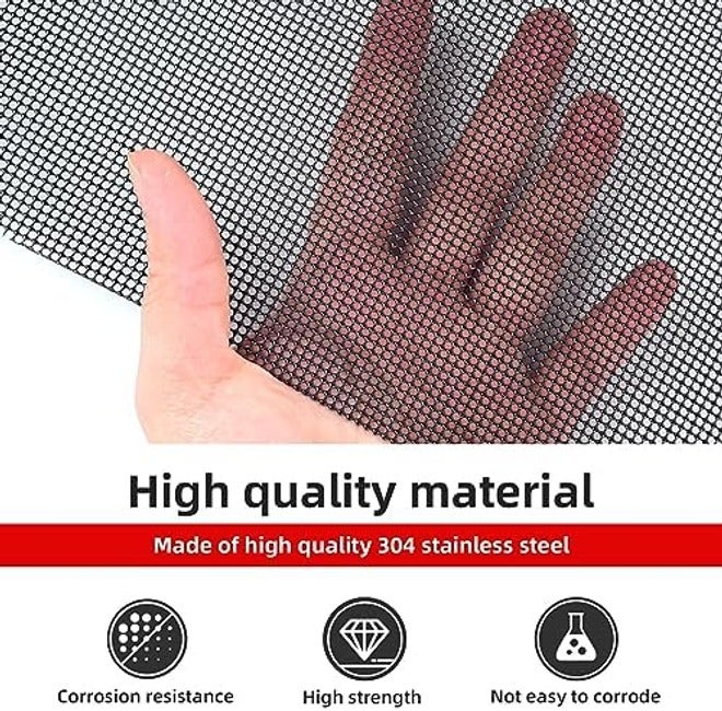 AggAuto 40"x13" Car Grill Mesh - Black Aluminum Alloy Rhombic Hole Bumper Grille Insert, Universal Fit - Image 5