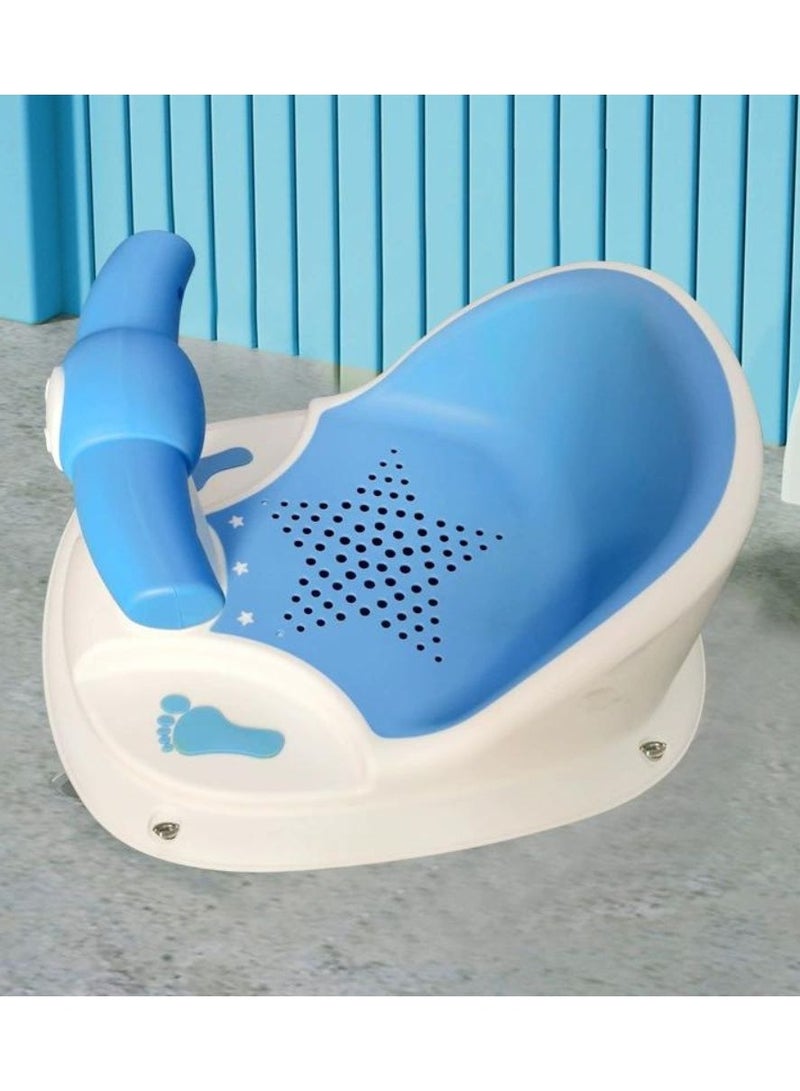 turtees Baby Bathtub Seat, Non Slip Baby Bath Chair, Bathtub Chair for Baby Sitting Up, Baby Bath Seat with Suction Cups for Baby 6-18 Months - Image 1