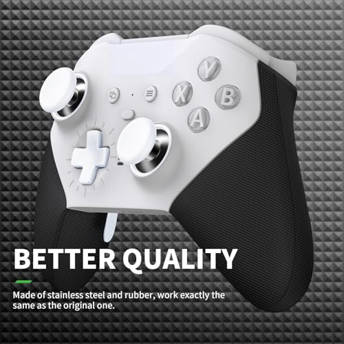 TOMSIN ThumbsticksPaddles for Xbox Elite 2 Controller15 In 1 Accessories Pack with Case for Xbox Elite Controller Series 2 Core6 Metal Thumbsticks4 Paddles2 DpadProtection Rings White - Image 3