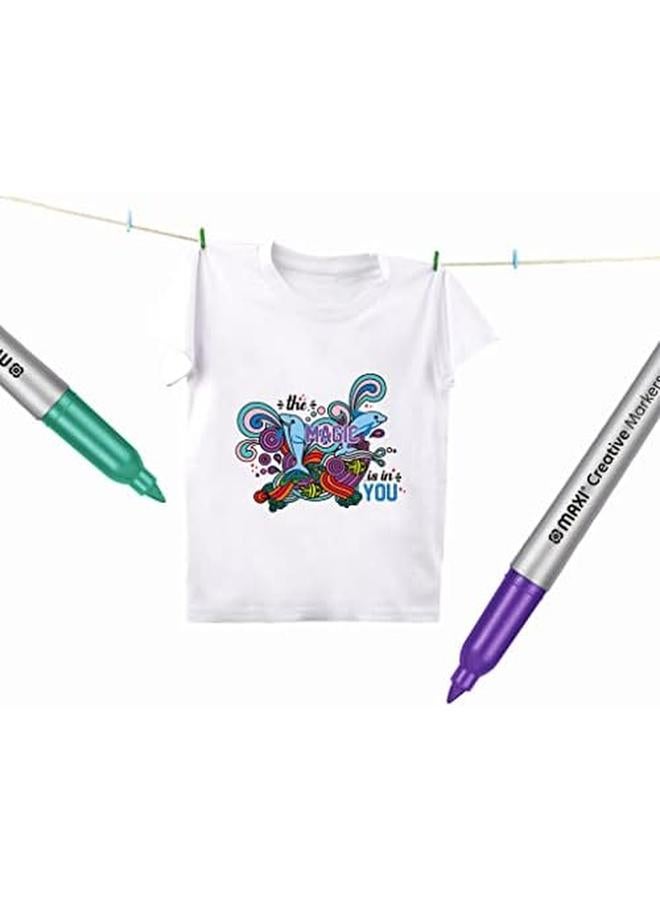 Maxi Creative Permanent Marker Bullet Slim Blister Of 12Pcs Assorted Colours 40 12A - Image 3