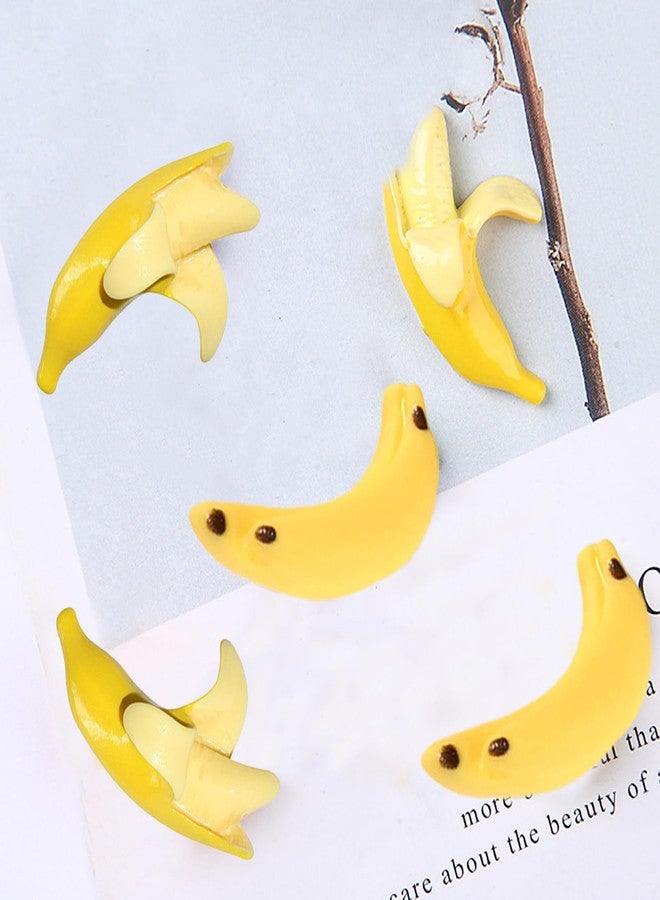 TTFdacai 100 Pcs Miniature Artificial Bananas Tiny Bananas Fake Simulated Banana Resin Banana for Home Kitchen Mini House Photography Party Dollhouse Accessories Decoration - Image 3