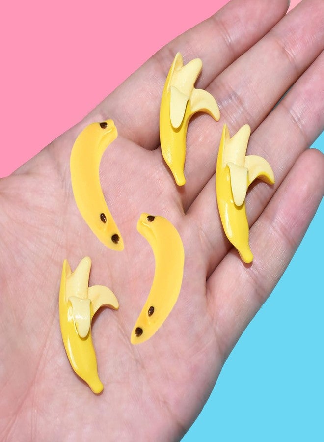 TTFdacai 100 Pcs Miniature Artificial Bananas Tiny Bananas Fake Simulated Banana Resin Banana for Home Kitchen Mini House Photography Party Dollhouse Accessories Decoration - Image 5