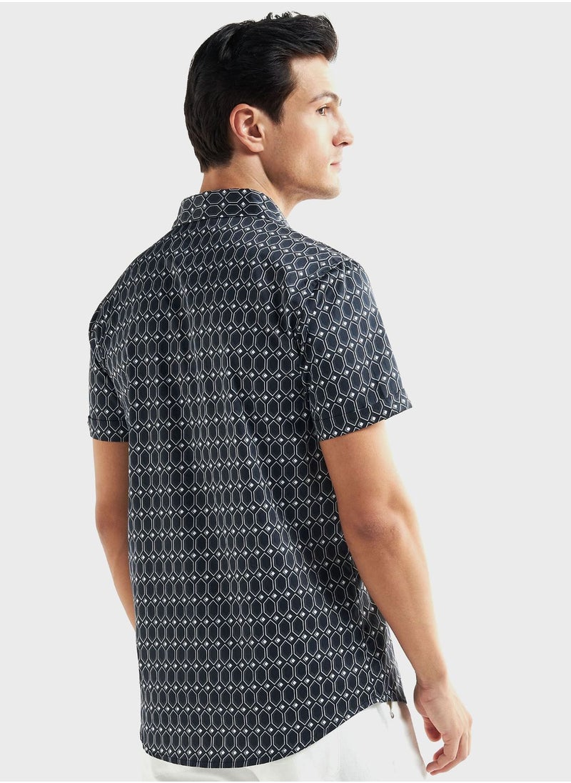 FAV Printed  Regular Fit Shirt  - Image 2