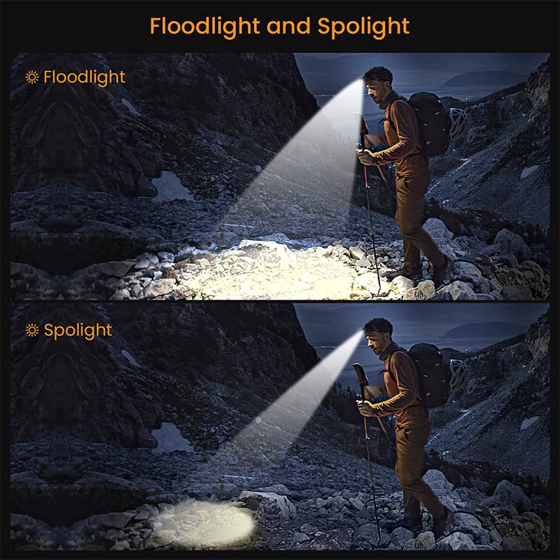 sofirn HS20 LED Headlamp Rechargeable, 2700 High Lumen Headlight, Super Bright Headlamp with Floodlight and Spotlight, USB C Charging Port for Hard Hat, Hiking, Camping, Emergency - Image 3