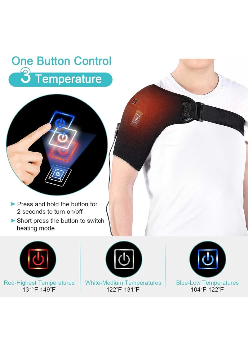 Generic - Heating Shoulder Brace Wrap, Heat Shoulder Support, Hot Cold Therapy for Rotator Cuff, Frozen Shoulder and Shoulder Dislocation Pain Relief - Image 1