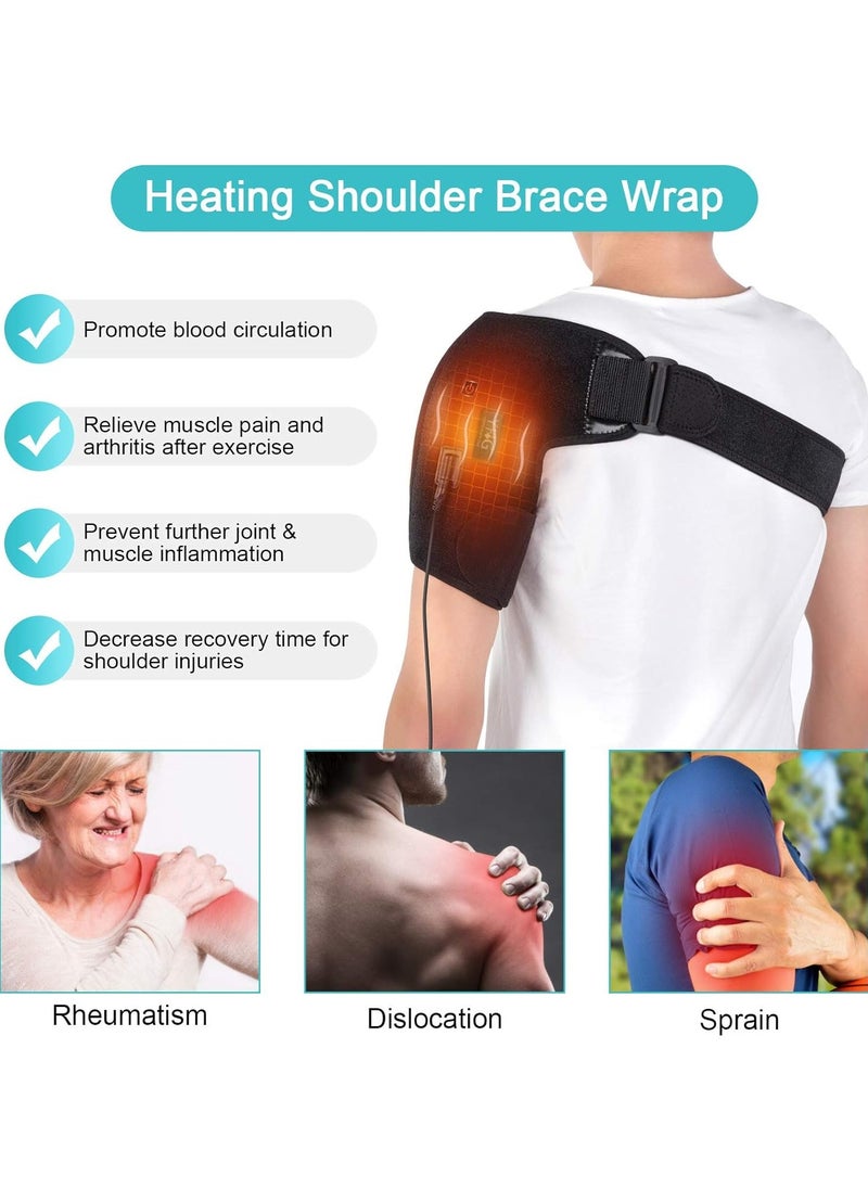 Generic - Heating Shoulder Brace Wrap, Heat Shoulder Support, Hot Cold Therapy for Rotator Cuff, Frozen Shoulder and Shoulder Dislocation Pain Relief - Image 1