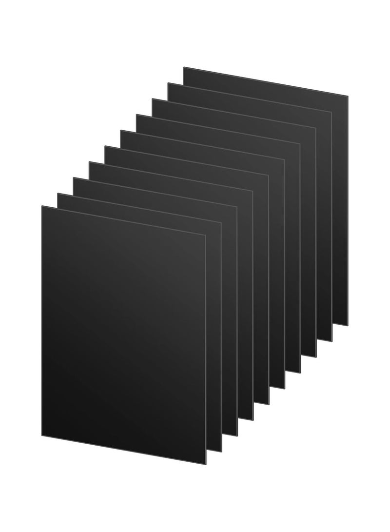 TPGP 10pcs Acrylic Sheet 1mm Flexible Plastic Sheet Black Plastic Sheet Square Plastic Board Sheet for Display Projects, Craft, Calligraphy and Painting (18 x 13cm) - Image 1