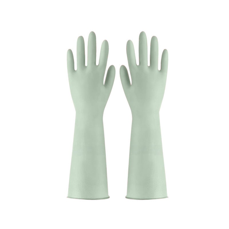 Durable Rubber Gloves for Dishwashing and Cleaning Morandi Green (extended 37cm) Morandi Green (extended 37cm)