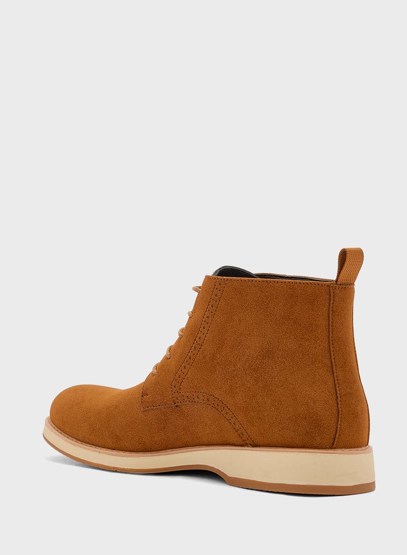 Robert Wood Smart Suede Lace Up Boots  - Image 3