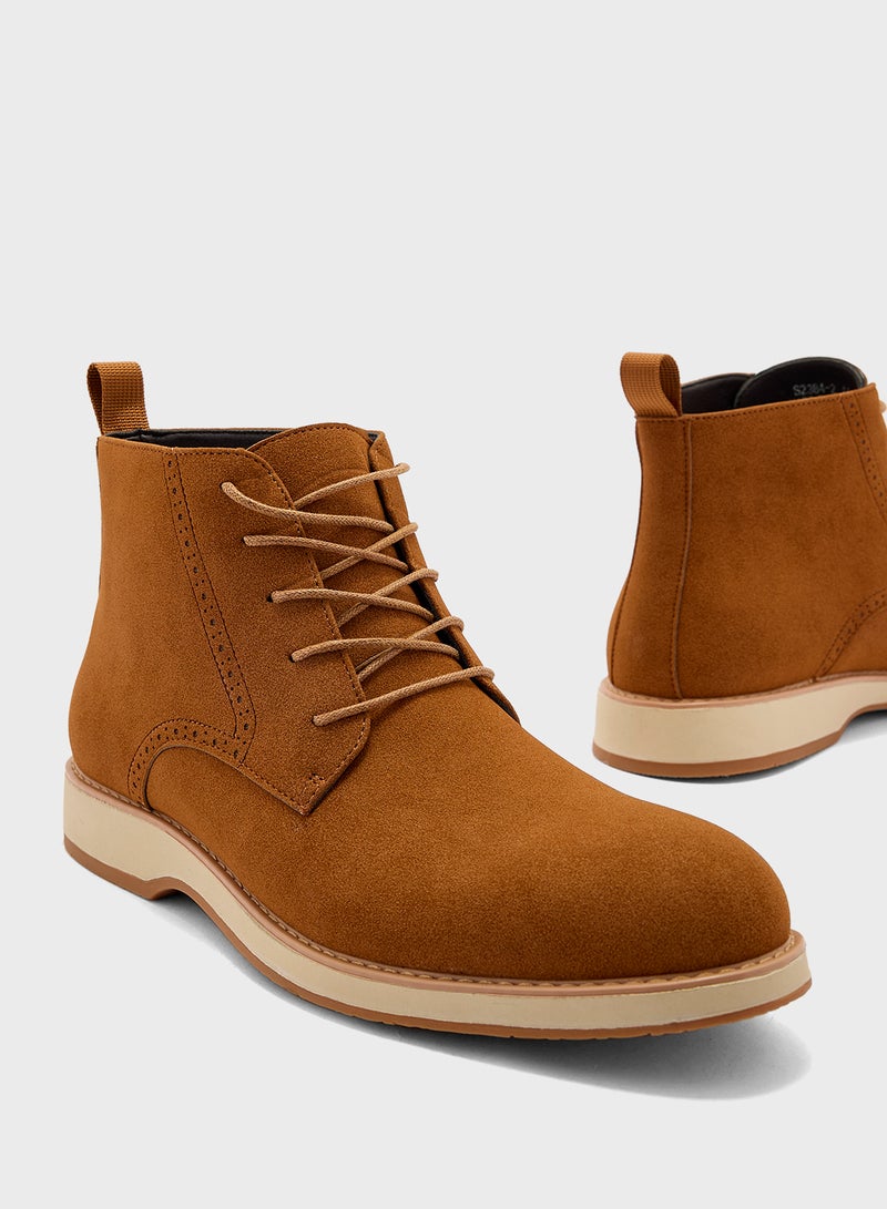 Robert Wood Smart Suede Lace Up Boots  - Image 4