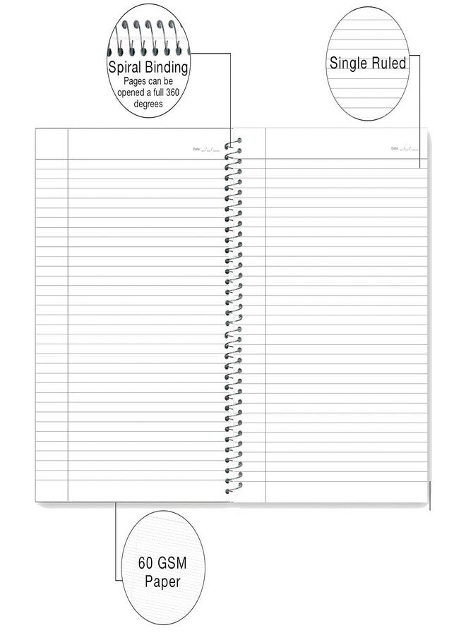 RUSH NOTE BOOKS Rush Rough A4 Spiral Notebook 400 Pages | Single Line Ruled | 400 Pages Notebook ruled | Pack of 1 | Spiral Register (400 Pages, Single Line Ruled) - Image 2
