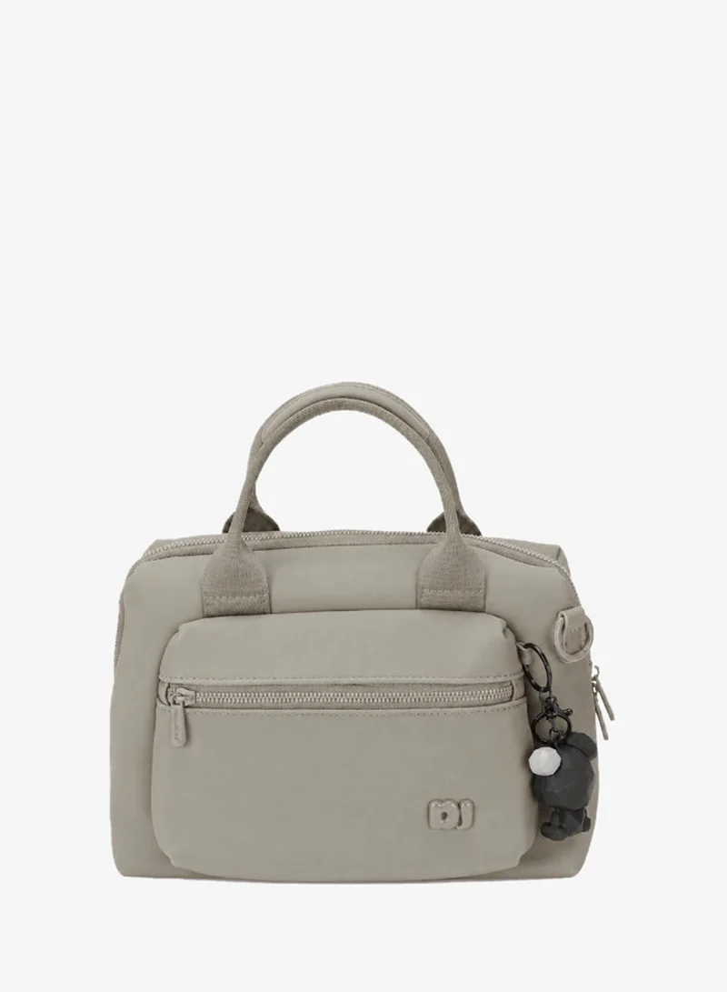 David Jones Abbey Stone PU tote bag with compartment multi pocket bag for work, Gym , school and everyday- Light weight and durable handbag with extra cross body adjustable strap model cm7687 for Women | Best Price UAE