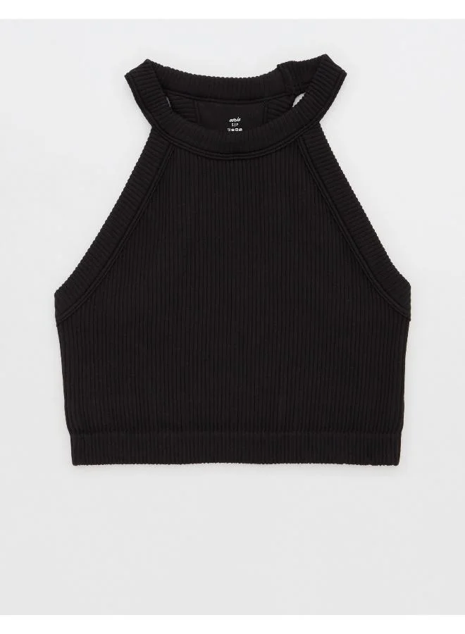 Aerie High Neck Knitted Bra