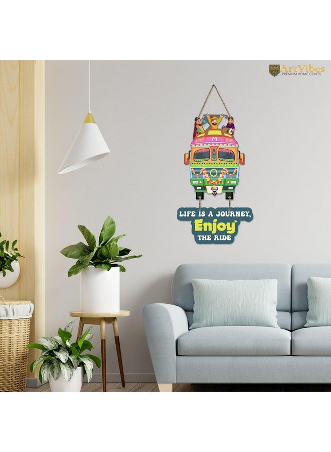 Artvibes Travel Quotes Wood Wall Hanging with Quotes for Home Decor | Office | Gifts | Living Room | Bedroom | Wooden Decorative Item | Modern Decoration | Designer Artworks Hanger (WH_5730N) - Image 2