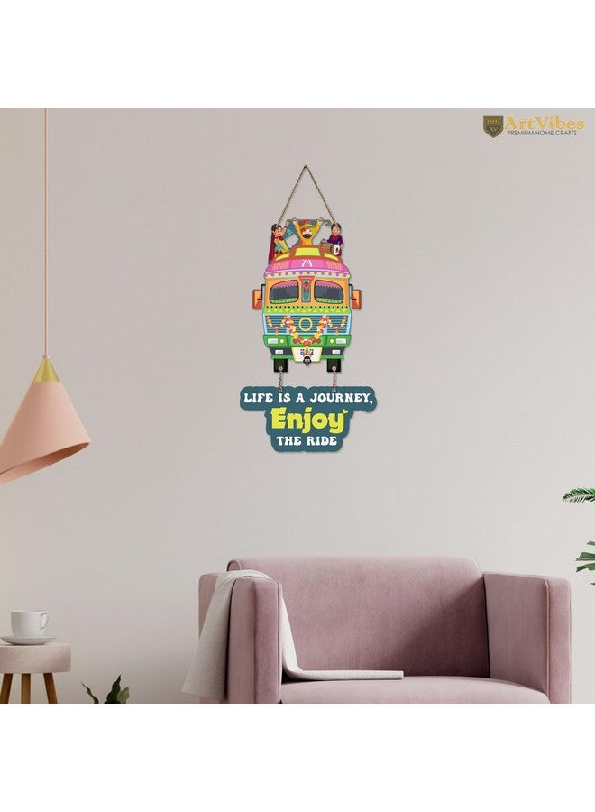 Artvibes Travel Quotes Wood Wall Hanging with Quotes for Home Decor | Office | Gifts | Living Room | Bedroom | Wooden Decorative Item | Modern Decoration | Designer Artworks Hanger (WH_5730N) - Image 3